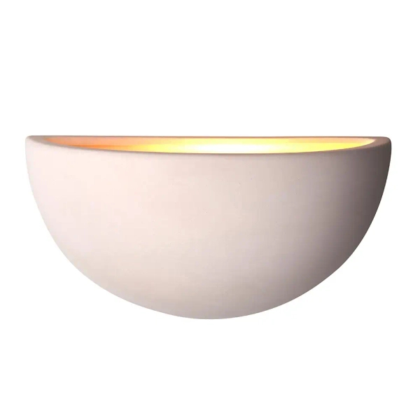 Ścienna lampa półokrągła Pride UG-WB-A ceramiczna biała
