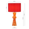 Nocna lampa z abażurem Rheneas  RHE4225 tkaninowa czerwony