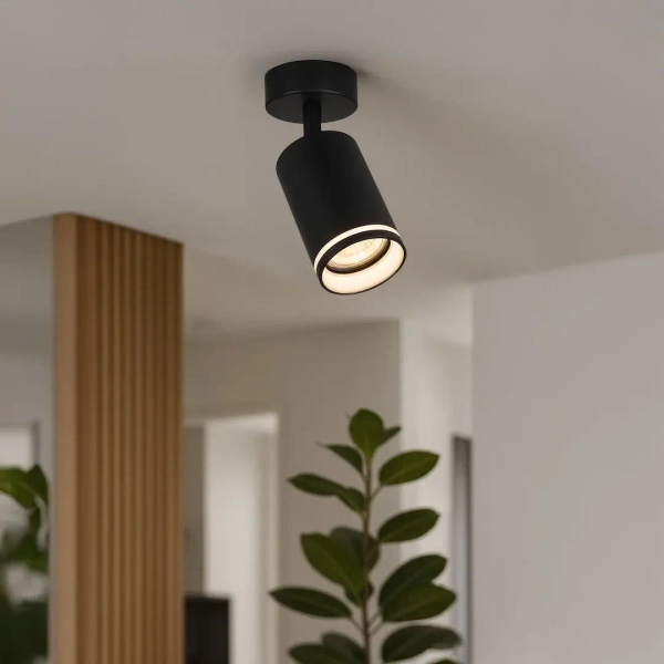 Podsufitowa lampa spot Pipe Ring Spot ML2067 cylindryczna czarny