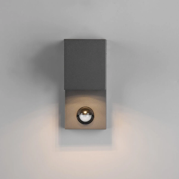 Elewacyjna lampa z czujnikiem ruchu ORVIE DL142214269 IP44 antracyt