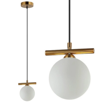Sypialniana lampa wisząca Merseta PND-463321S-BRO+W Italux ball kula biała