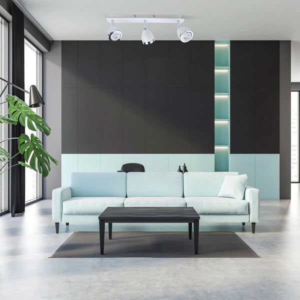 Plafoniera LAMPA regulowana CALASA SPL-9372-3A WH Italux metalowe reflektorki sufitowe białe chrom