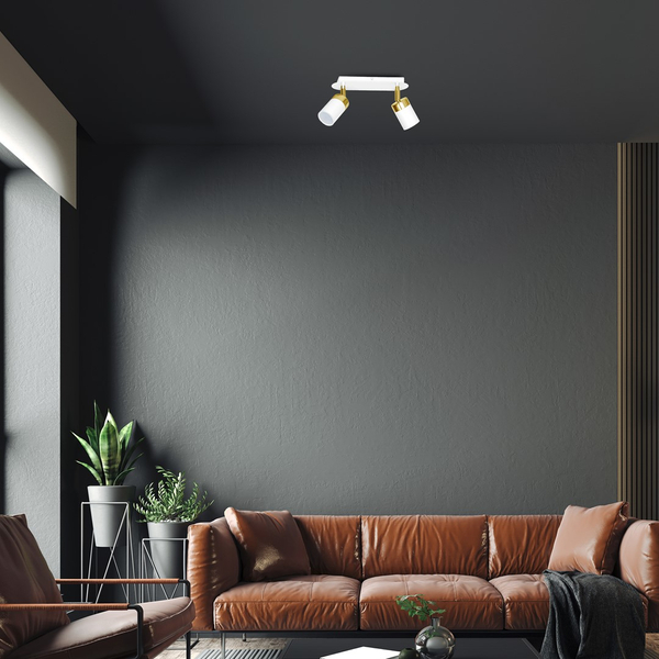 Reflektorowa LAMPA sufitowa JOKER MLP6129 Milagro metalowa OPRAWA plafon regulowane reflektorki białe złote