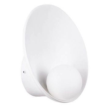 Ścienny kinkiet okrągły CARDE LE44367 kula na przedpokój biały