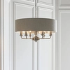 Wisząca lampa do salonu Highclere 94357 Endon na łańcuchu beż chrom