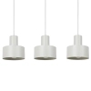 Potrójna wisząca lampa Rif 3 41163 do salonu metalowa szara beżowa