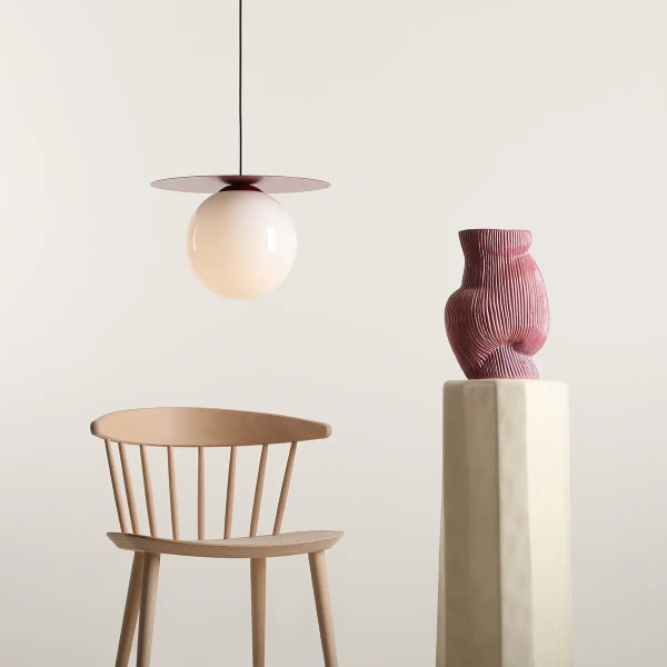 Lampa wisząca molekułowa Loop 1125G15_L Aldex bańki szklana czerwona