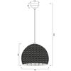 Wiklinowa lampa zwisająca KAMARA 365290104 Trio pleciona patyna