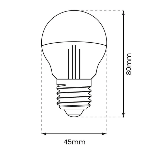 Żarówka filamentowa LED 4W G45 E27 2700K dekoracyjna złota