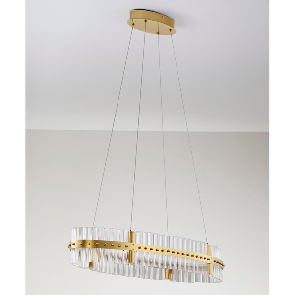Okrągła lampa zwisająca MAYO LE44227 LED 45W 3500K pierścień złota