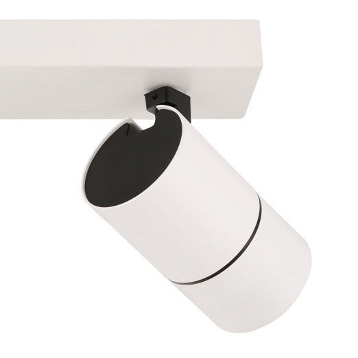 Plafon LAMPA sufitowa LACONI SPL-2813-2B-WH Italux metalowa OPRAWA regulowane reflektorki na listwie białe czarne