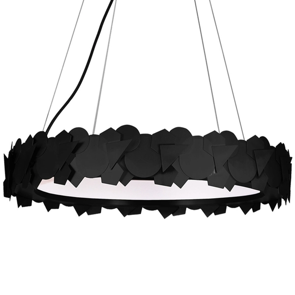 Geometryczna LAMPA wisząca SOHO ML6157 Milagro metalowa OPRAWA zwis LED 24W 3000K okrągły czarny