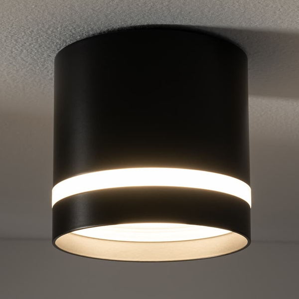 Punktowa lampa tuba Cres 10480 Nowodvorski natynkowa okrągła czarna