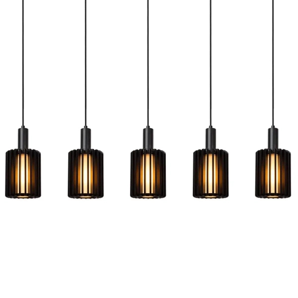 Nowoczesna lampa wisząca Lambres 45410/05/30 na listwie czarna