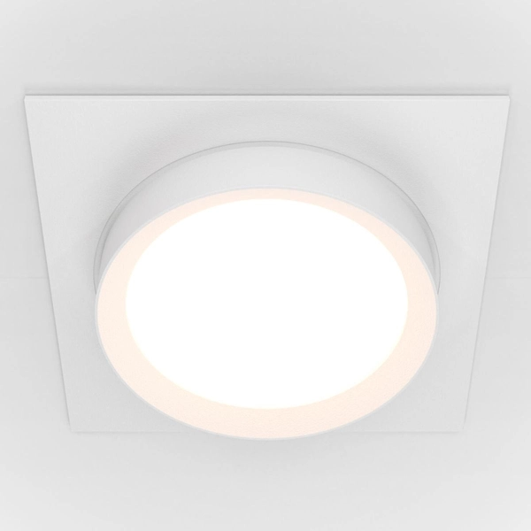 Wpust lampa sufitowa Hoop DL086-GX53-SQ-W okrągła biała