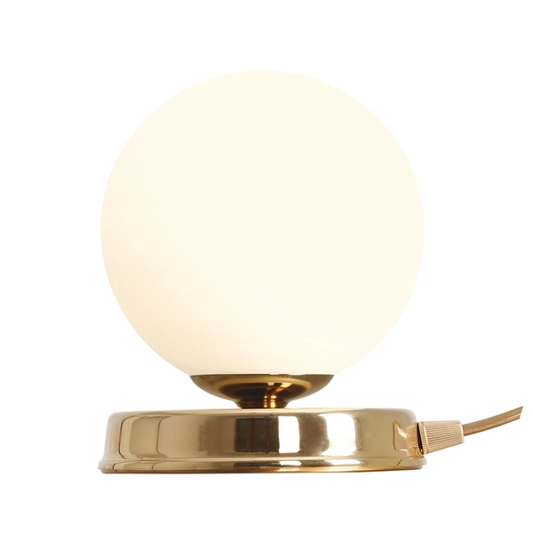 Stojąca lampa stołowa Ball 1076B30_S Aldex złota do salonu kulista loft
