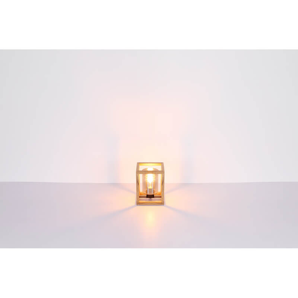 Lampa stołowa Pettey 15497T do salonu loft tubka drewniana przydymiona