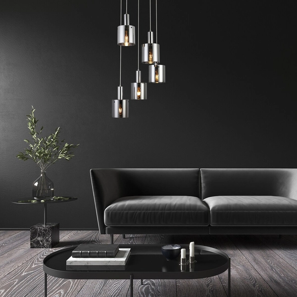 Nowoczesna LAMPA wisząca DONATI 5251 Rabalux szklany zwis kaskada chrom