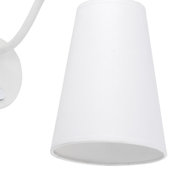 Lampa ścienna na peszlu Wire 2445 TK Lighting z włącznikiem białą