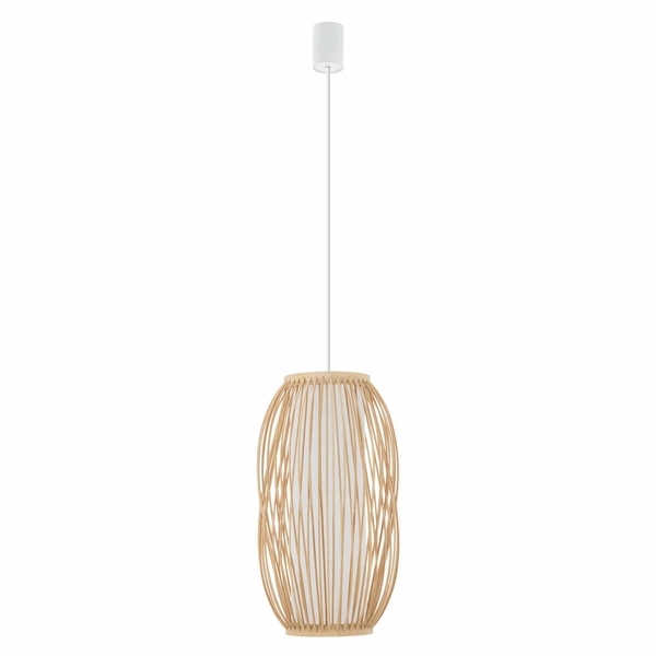 Lampa wisząca Puket 11160 pleciona lampion krata japandi bambusowa biała