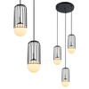 LAMPA wisząca MATTY MDM-3939/3 BK Italux druciana OPRAWA metalowa ZWIS szklane kule balls KASKADA klatki loft czarne