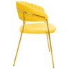 Welurowe krzesło Margo KH121100121.42 King Home tapicerowane żółte