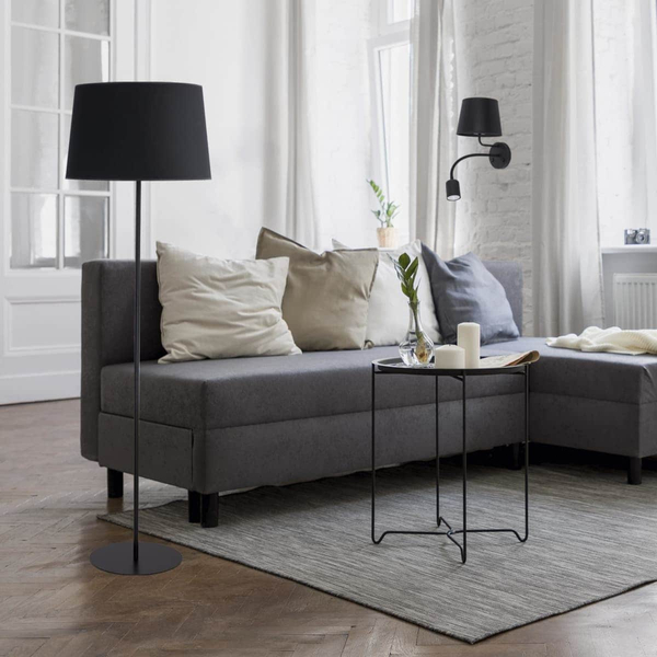 Lampa podłogowa do salonu Maja 2920 TK Lighting z abażurem czarna