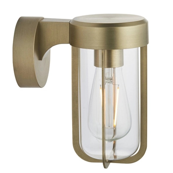 Ścienna lampa L&-192855 Light& tarasowa tuba szklana IP44 złota