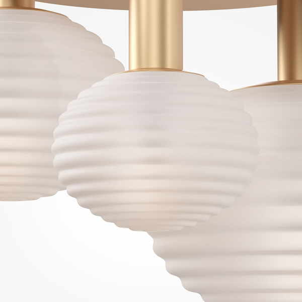 Lampa sufitowa Reels MOD268CL-03G Maytoni kule do salonu złota biała