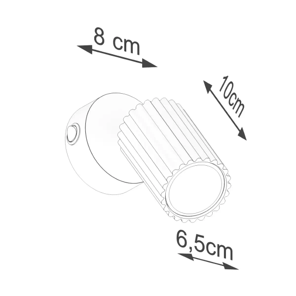 Ścienna lampa regulowana KARBON SL.1598 z włącznikiem beżowa