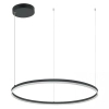 Pierścieniowa wisząca lampa 20264 LED 83W 3000K do salonu czarny