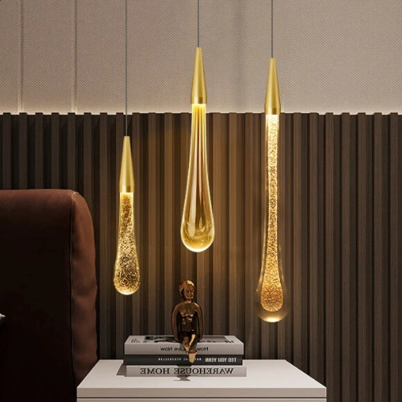 Zwisająca lampa Melted ABIGALI-CLN3X3WW Abigali LED 3W 3000K sopel złota