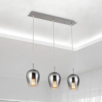 Loftowa LAMPA wisząca PETUNIA 5253 Rabalux szklana kaskada zwis 3-punktowy chrom