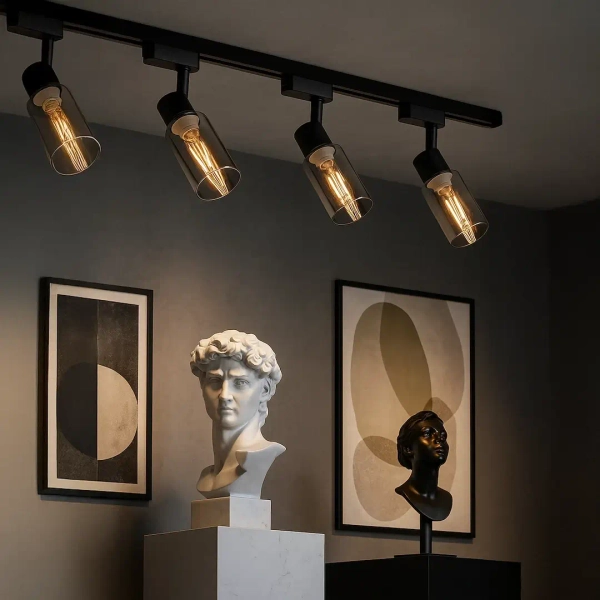 Industrialna szynowa lampa 1-fazowa Como Track ML2277 tubka czarny