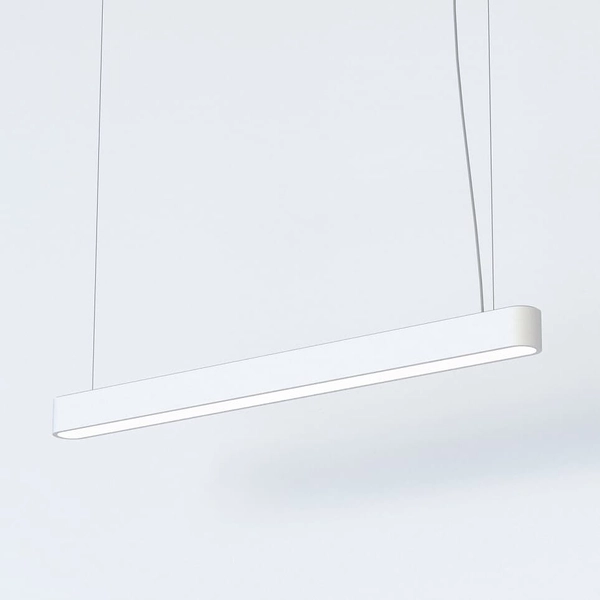 Wisząca lampa jadalniana Soft 7547 Nowodvorski podłużna metalowa biała