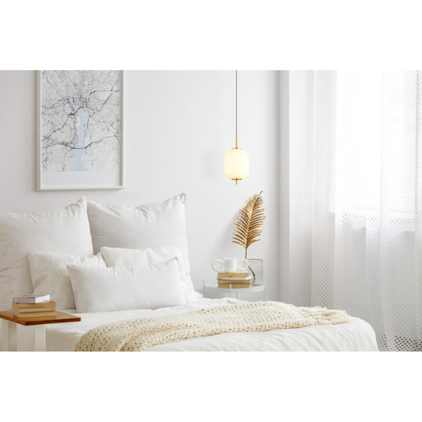 Szklana wisząca lampa Ewald 15217H LED 7W 3000K kule mosiądz