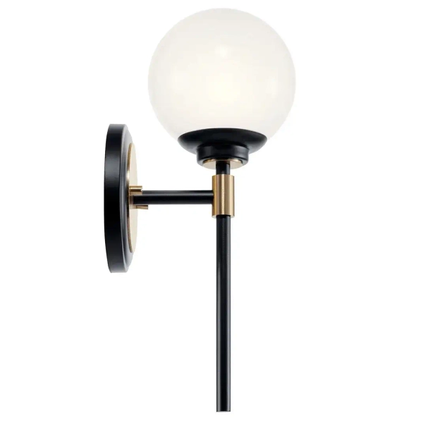 Łazienkowa lampa ścienna Benno KL-BENNO1-BK-CPZ IP44 brąz czarny