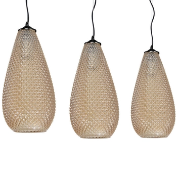 Loftowa LAMPA wisząca PETRA ML5483 Milagro szklana OPRAWA glamour zwis krople łezki czarny bursztynowy