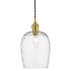 Szklana lampa wisząca Hadano HAD0140-03 Dar Lighting vintage mosiądz