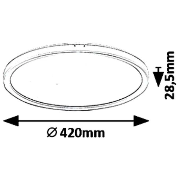Sufitowa LAMPA plafon PAVEL 3428 Rabalux metalowa OPRAWA płaska okrągła LED 22W 4000K biała