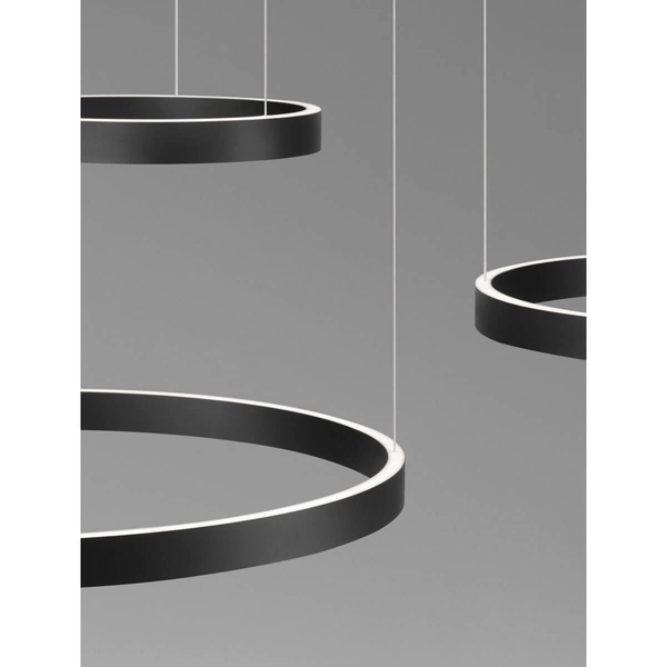 Zwisająca lampa nad stół BARI LE44317 LED 181W 3000K pierścienie czarny