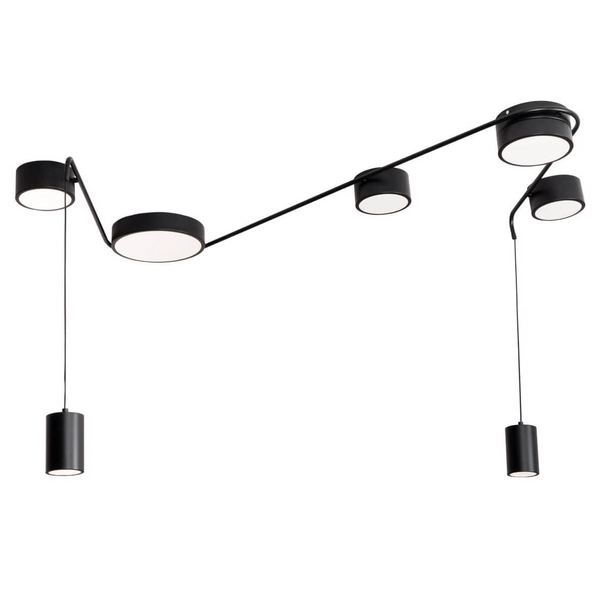 Sufitowo-wisząca lampa salonowa ZUMAIA C0249 Maxlight LED 42W 3000K tuba czarny