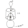Stojąca LAMPA stołowa EUDORA DL012-50821 RL Light nocna LAMPKA abażurowa na biurko niebieska złota