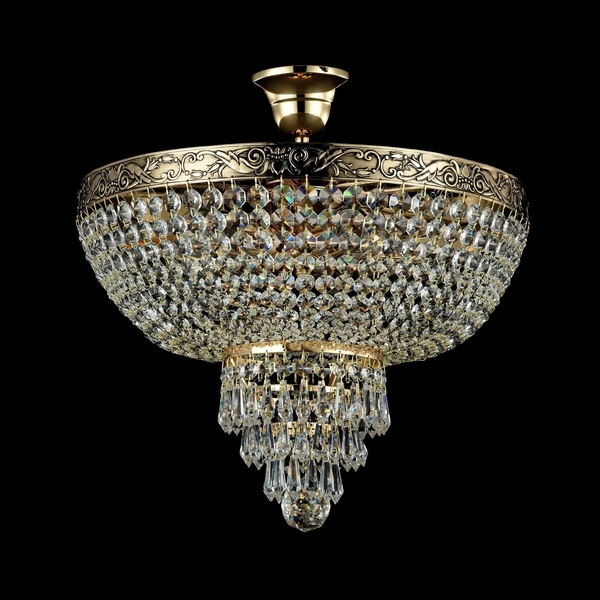 Pałacowa LAMPA plafon PALACE DIA890-CL-05-G Maytoni sufitowa OPRAWA kryształowa plafoniera ampla glamour mosiądz