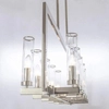 Designerska LAMPA wisząca OXFORD P10069NI Cosmolight metalowa ramka prostokątna nikiel