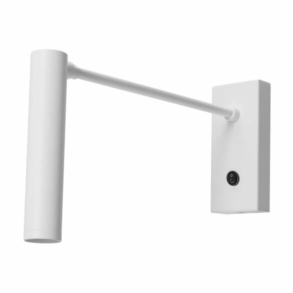 Kinkiet ścienny Roll 50926101 Kaspa LED 4,2W 3000K tuba z włącznikiem biała
