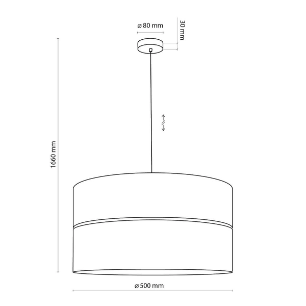 Metalowa lampa wisząca Nicol 4798 TK Lighting tuba czarny drewniany
