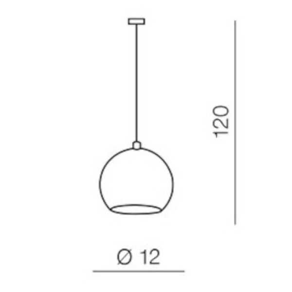 Lampa wisząca nad stół Gulia zwis kula do salonu czarna