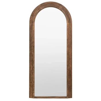 Łukowe lustro z drewnianą ramą Hoxton 5056693546757 brązowe