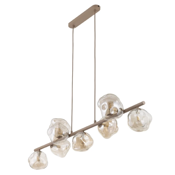 Molekularna wisząca lampa Lava Sabia 11110 szklane kule bursztynowy